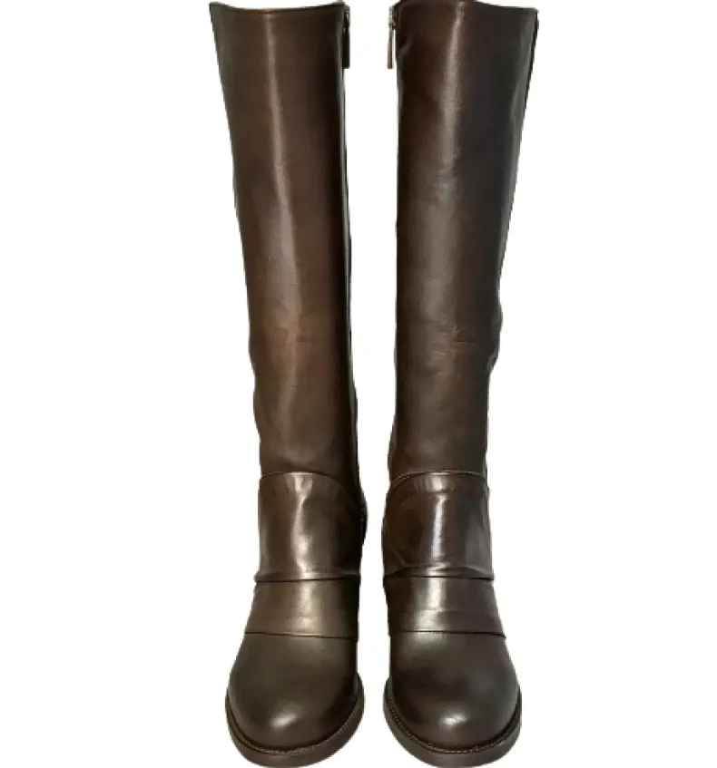 Handmade Dark Brown Boot With Zip