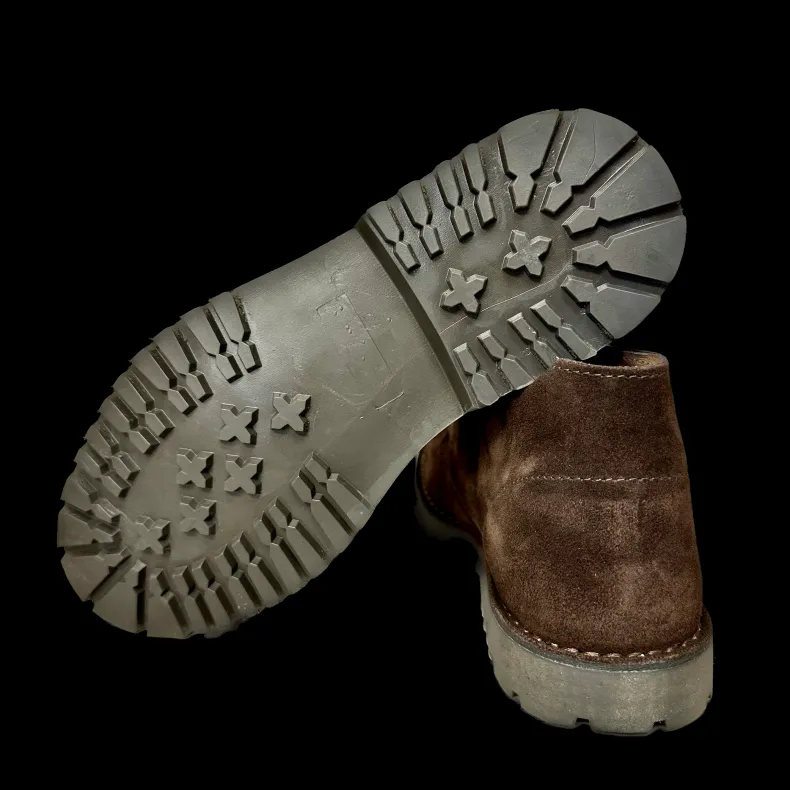 Handmade Dark Brown Ankle Boot With Internal Leather Tank