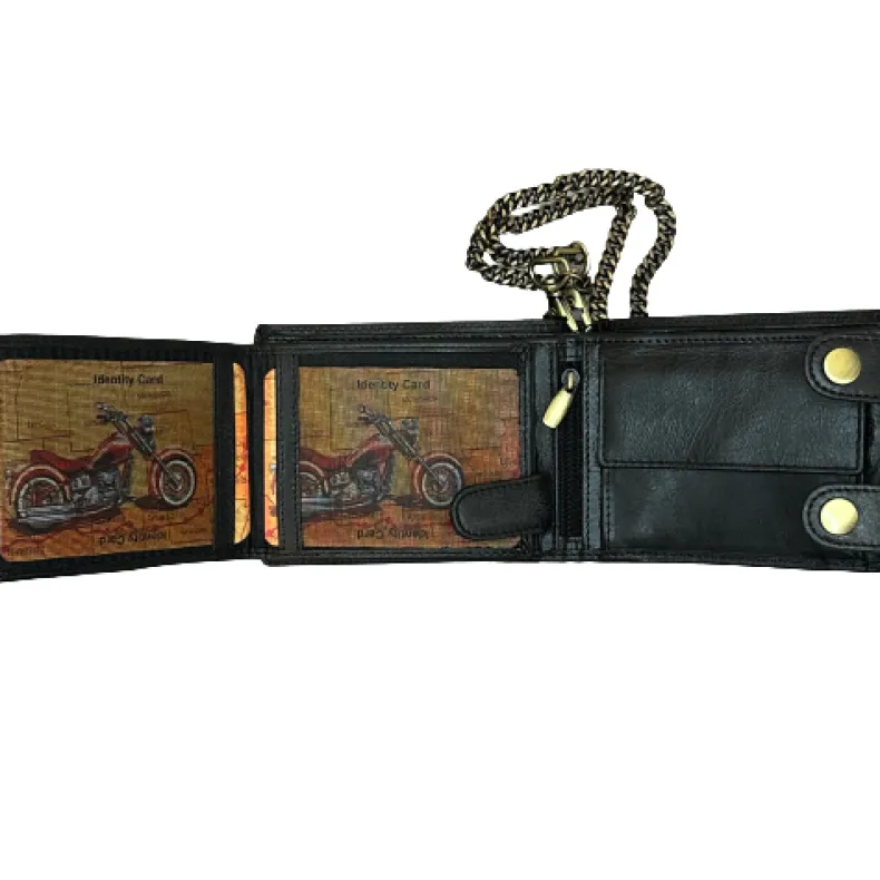 Handmade Greased Wallet With Two Buttons