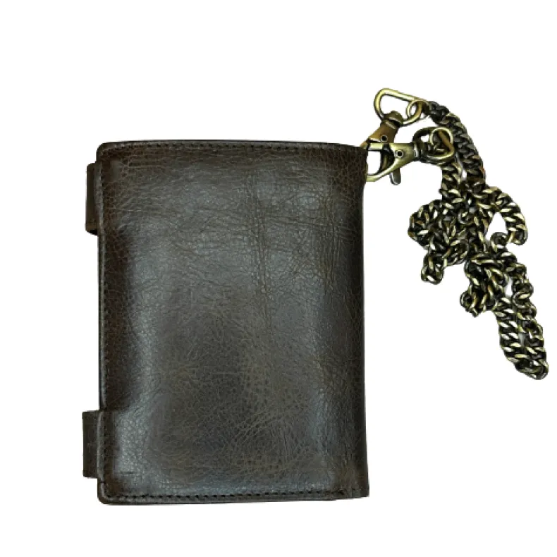 Handmade Greased Wallet With Chain