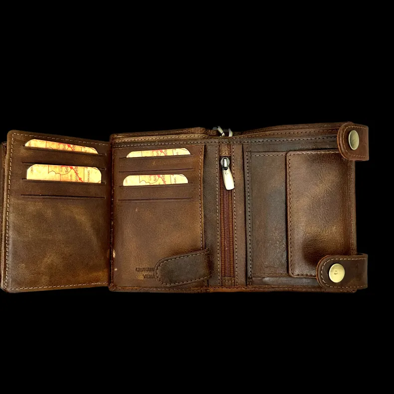 Handmade Greased Wallet With Chain