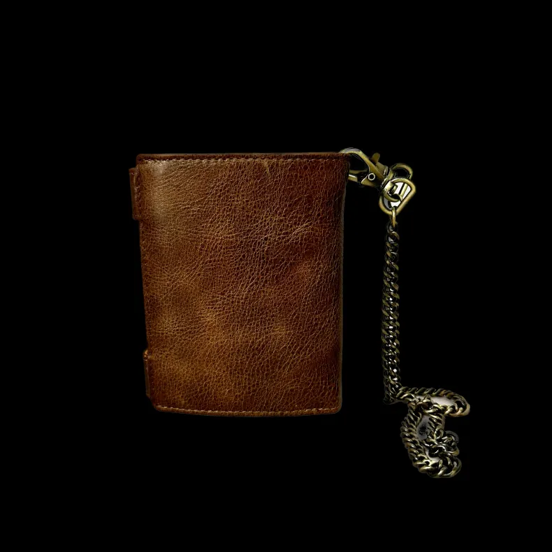 Handmade Greased Wallet With Chain