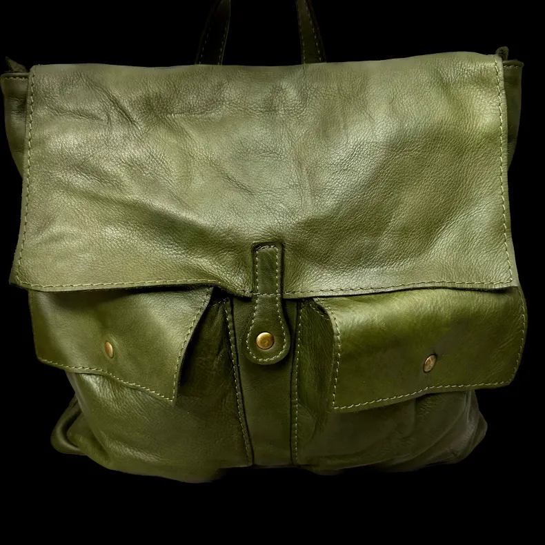 Handmade Leather Backpack With Pockets