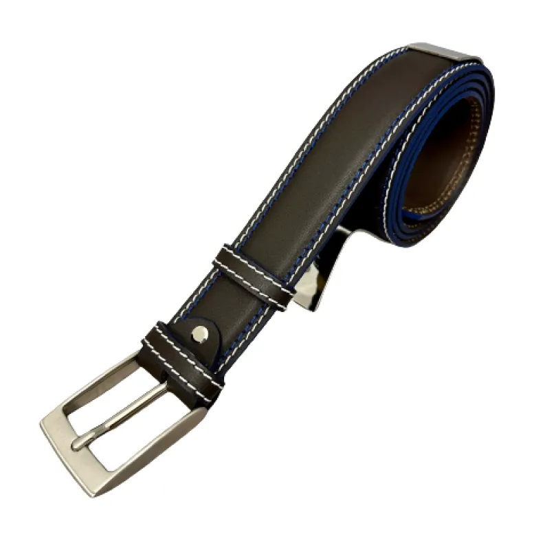 Handmade Leather Belt With Contrast Stitching B42