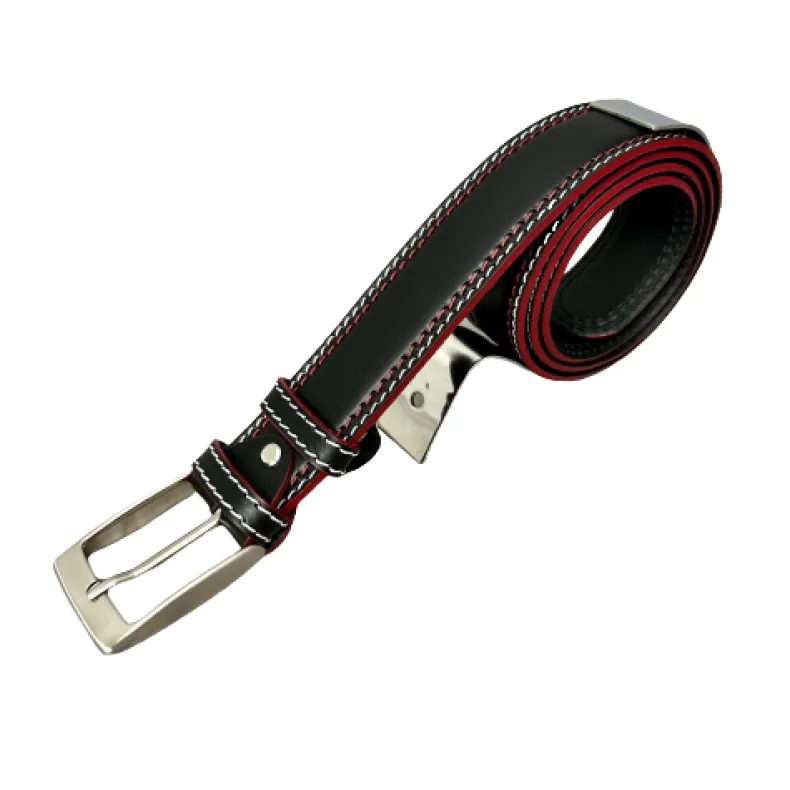 Handmade Leather Belt With Contrast Stitching B42