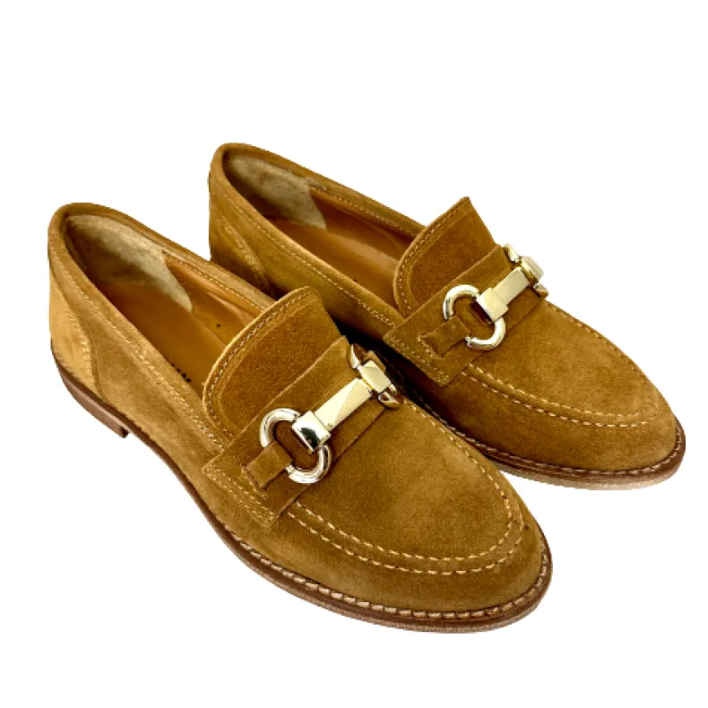 Handmade Moccasin In Leather Nubuck With Horsebit