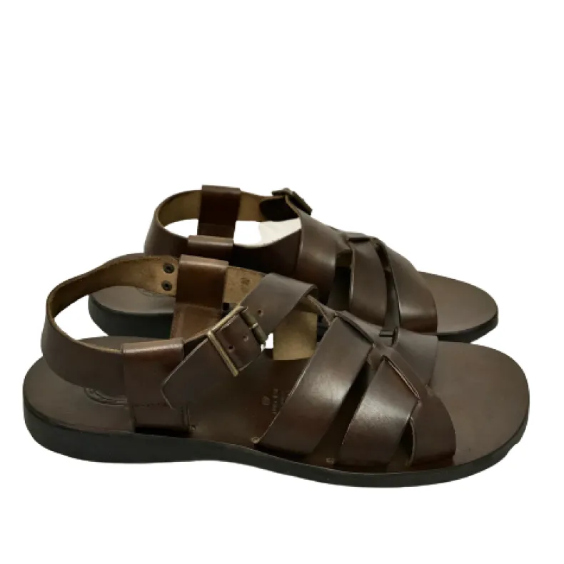 Handmade Sandal In Dark Brown Cowhide Mod.20