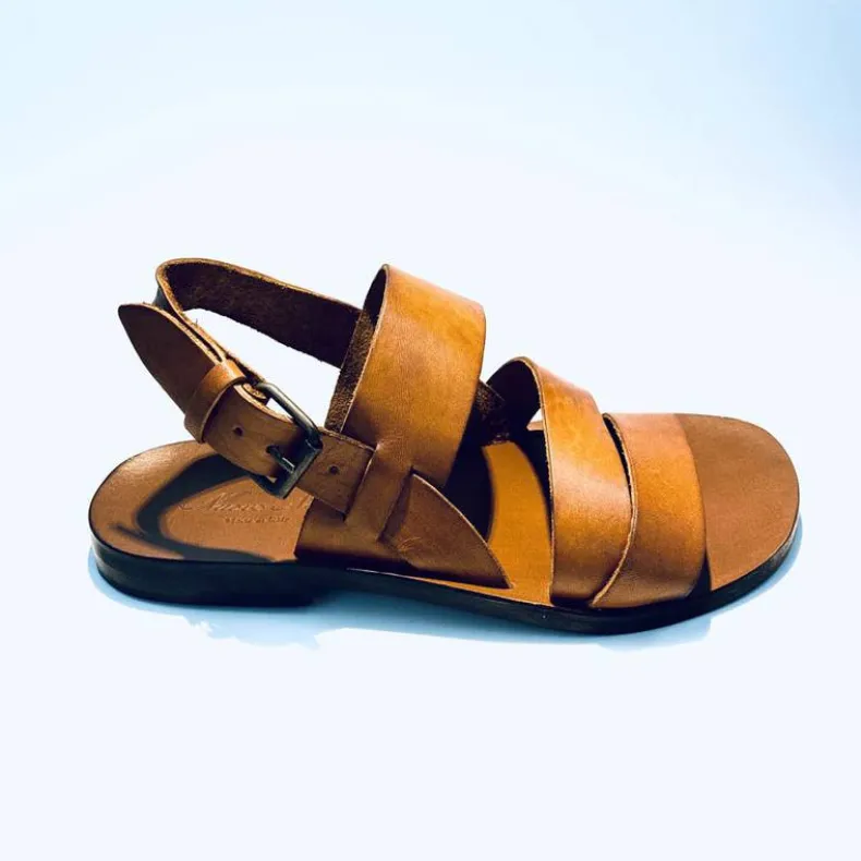 Handmade Sandal In Leather Color Mod.O