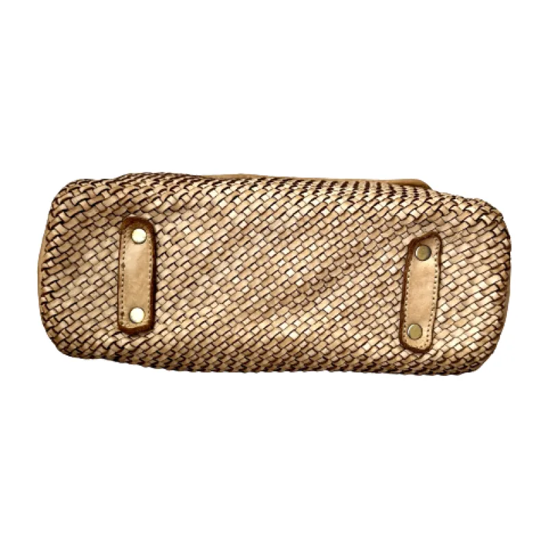 Handmade Shoulder Bag In Woven Leather BIG
