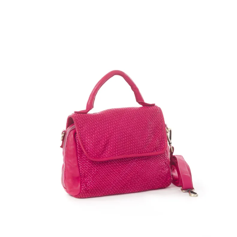 Handmade Shoulder Bag In Woven Leather BIG