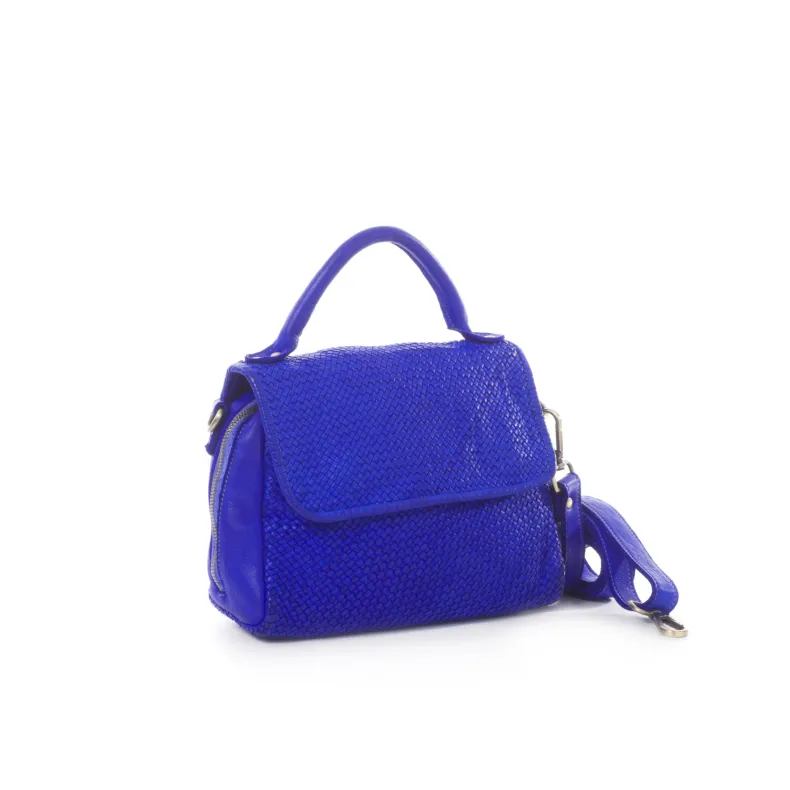 Handmade Shoulder Bag In Woven Leather BIG