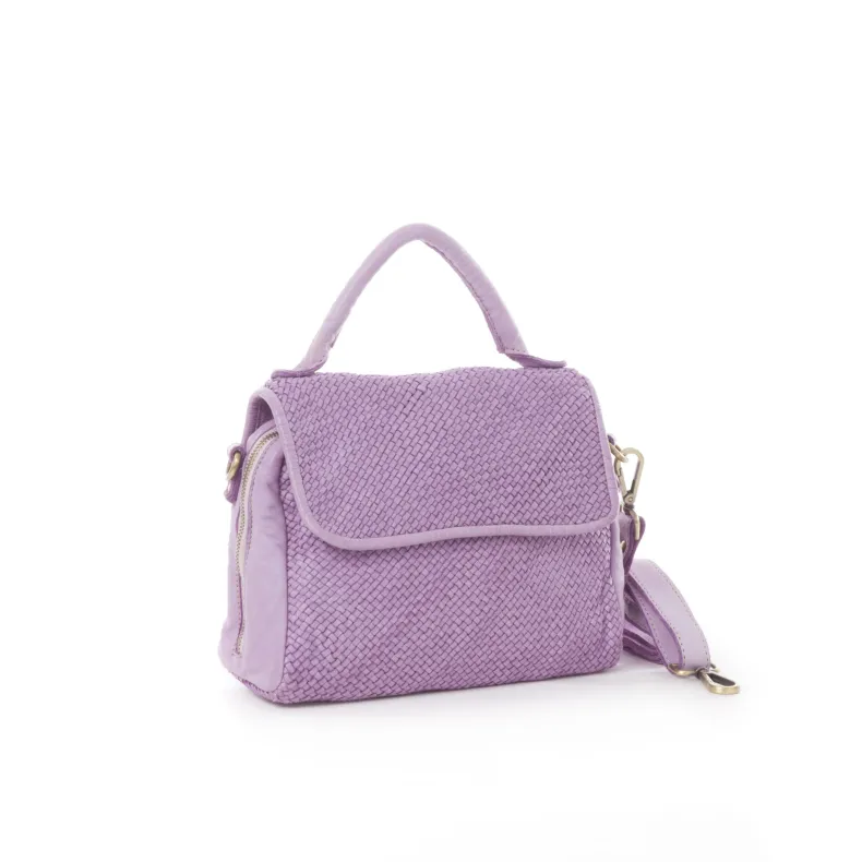 Handmade Shoulder Bag In Woven Leather BIG