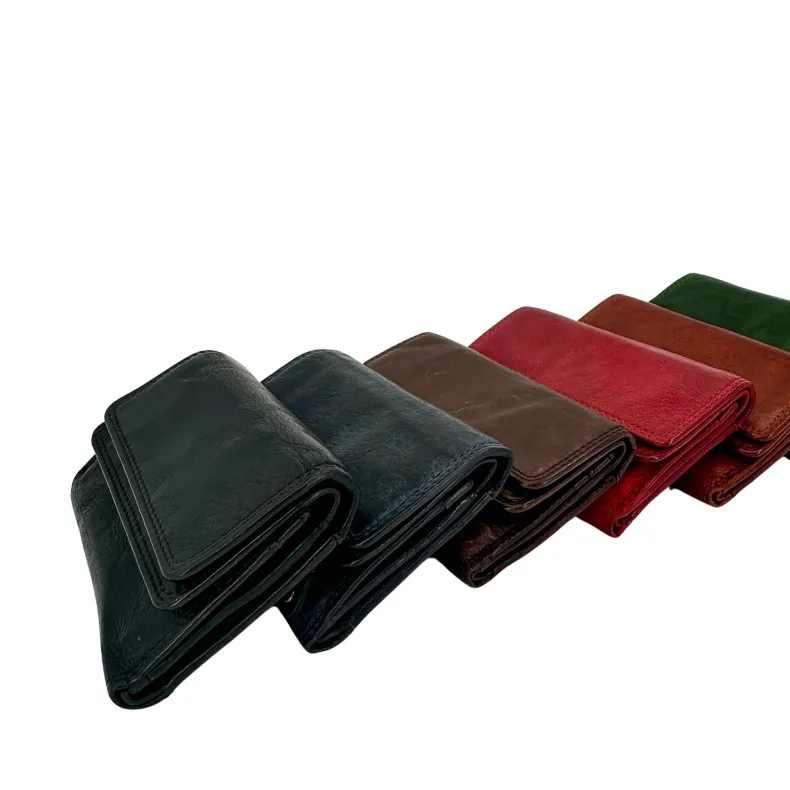 Handmade Wallet In Washed Leather