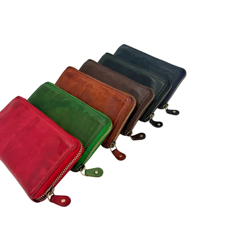 Handmade Wallet In Washed Leather