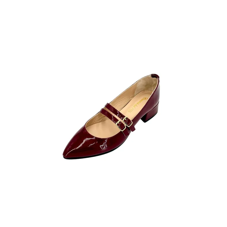 Jane Burgundy – Pumps With Laces