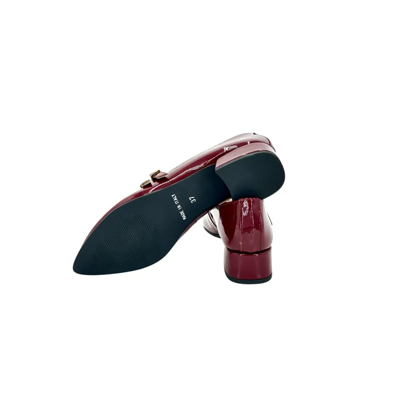 Jane Burgundy – Pumps With Laces