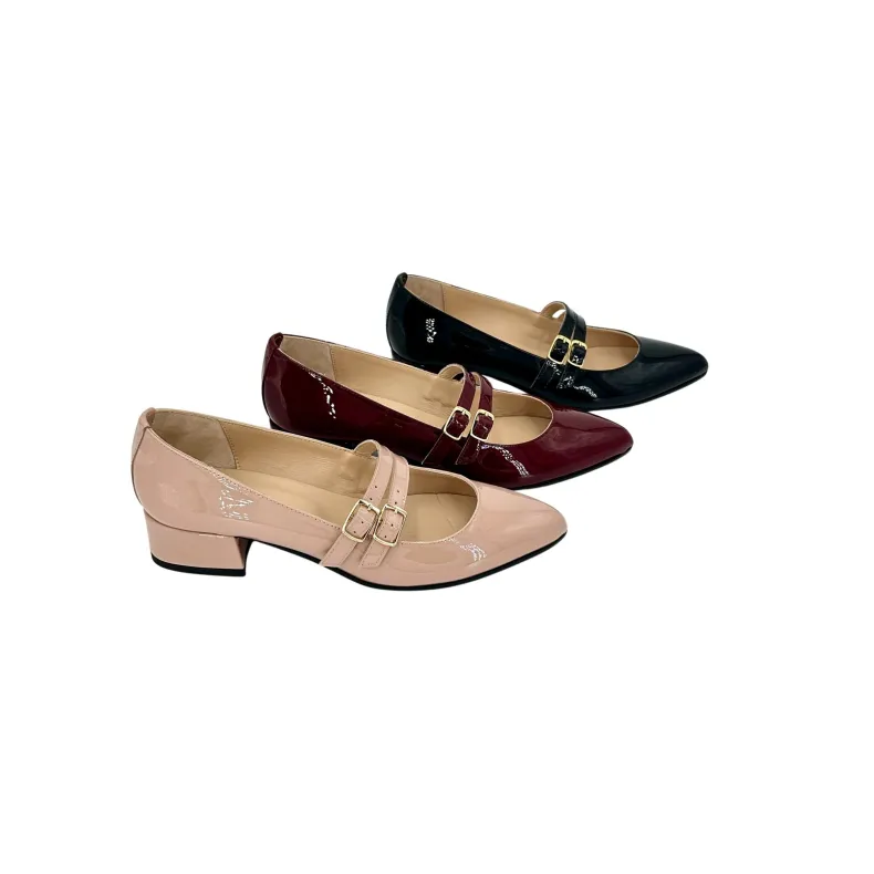 Jane Burgundy – Pumps With Laces