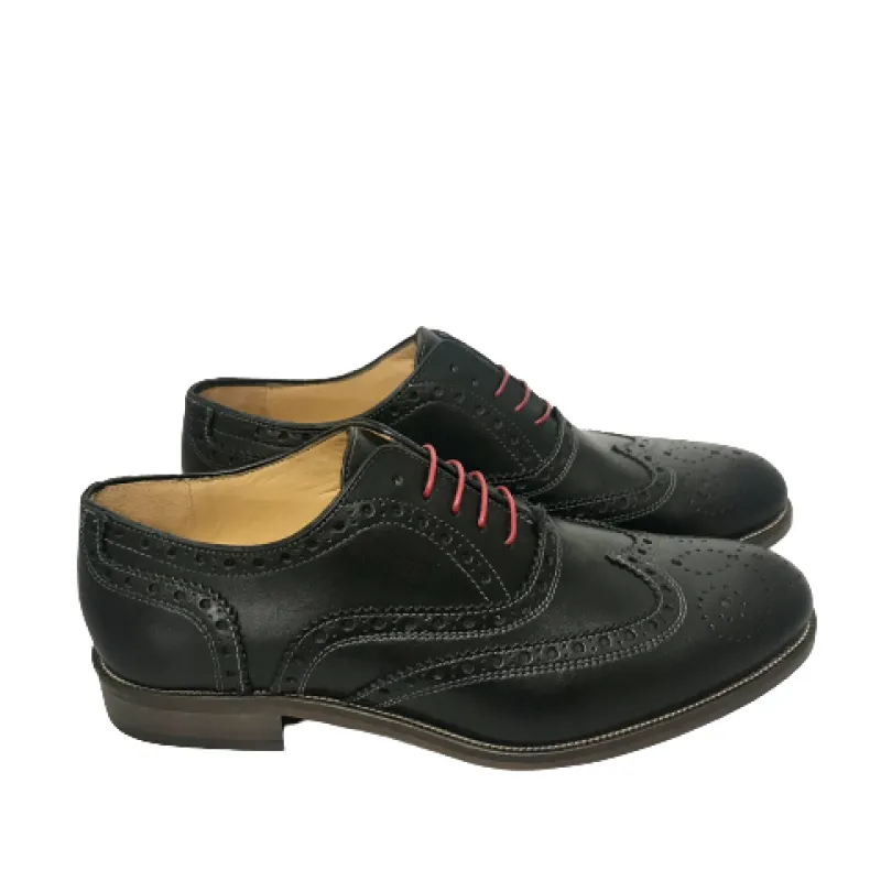 Lace-up In Leather With Leather Sole - Duilio Black