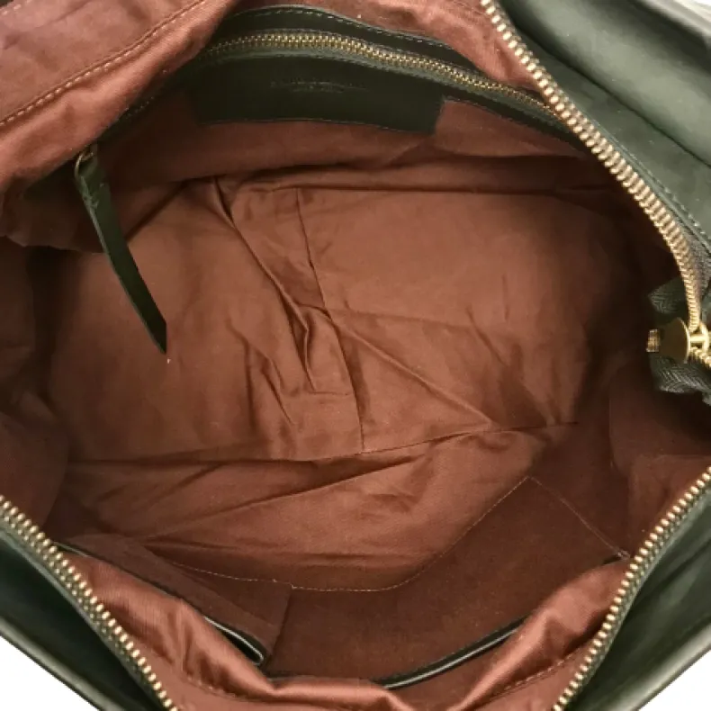 Large Handcrafted Bag With Woven Flap