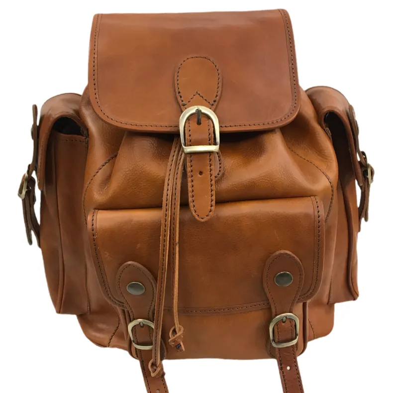 Leather-colored Unisex Handcrafted Backpack