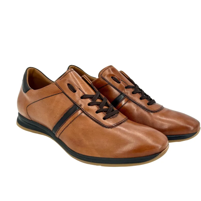 Lorenzo – Cognac And Chocolate Sneakers