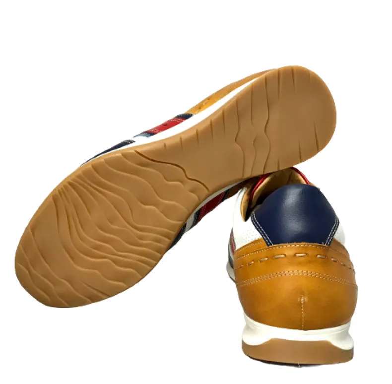 Low Handmade White Leather Sneakers