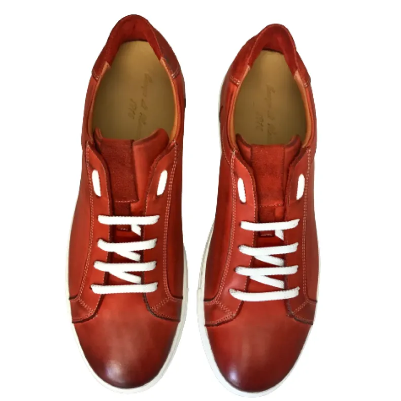 Low Sneakers In Red Leather