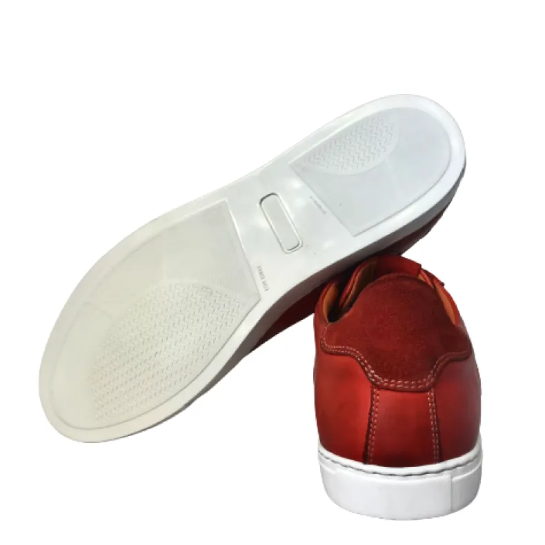 Low Sneakers In Red Leather