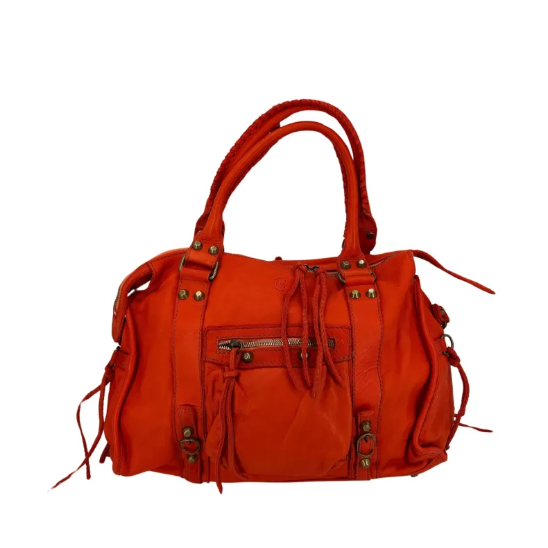 Luisa Big – Bag With Studs And Leather Laces