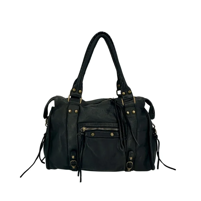 Luisa Big – Bag With Studs And Leather Laces