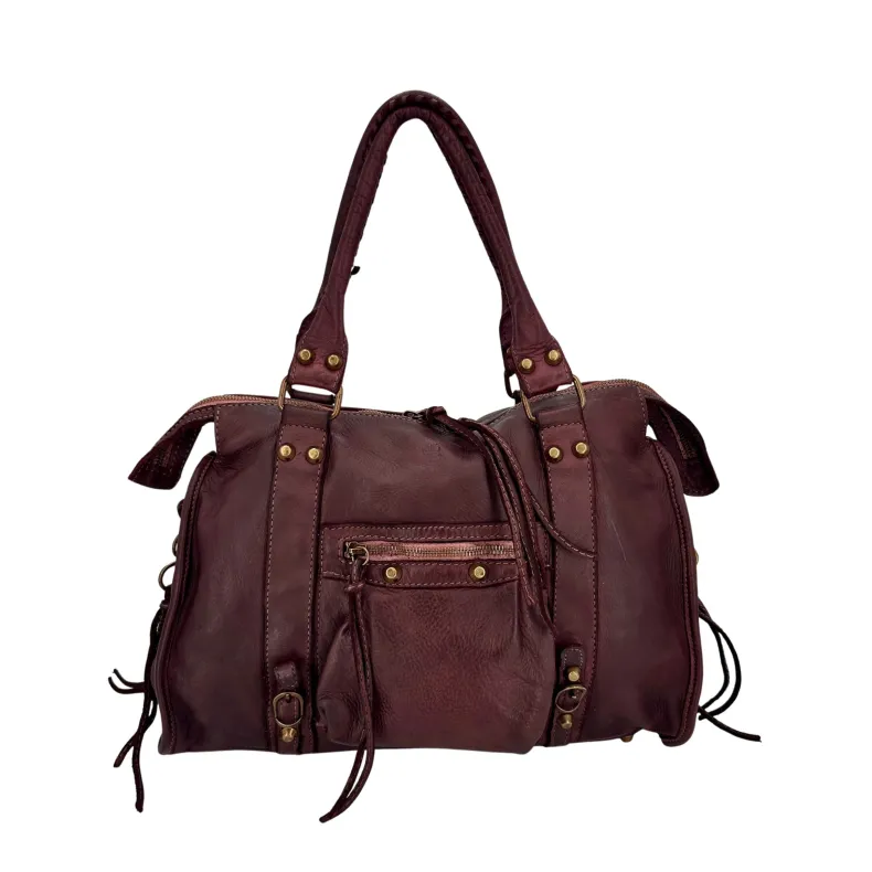 Luisa Big – Bag With Studs And Leather Laces