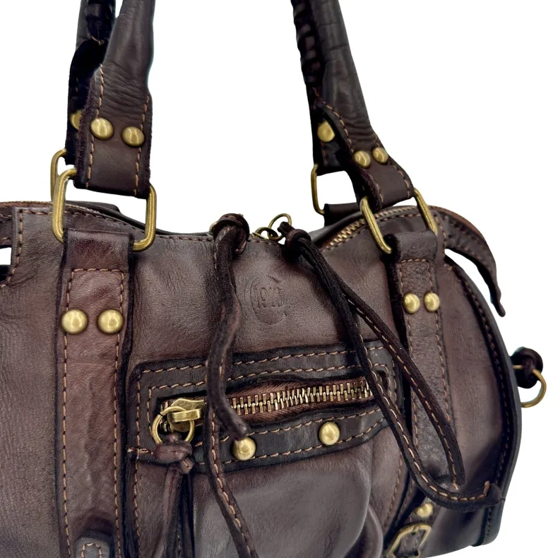 Luisa Small – Handbag With Studs And Leather Laces