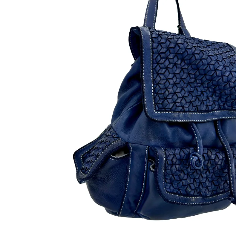 Matilde – Handcrafted Backpack With Woven Flaps