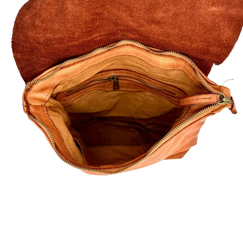 Meri – Handcrafted Backpack In Smooth Washed Leather