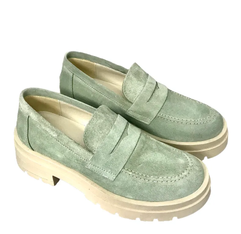 Moccasin With Sage Tank Sole