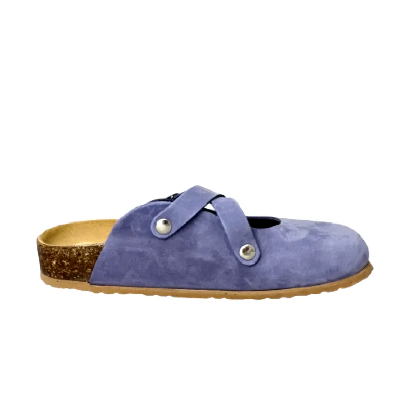 Mules In Bionatura Wisteria-colored Nubuck