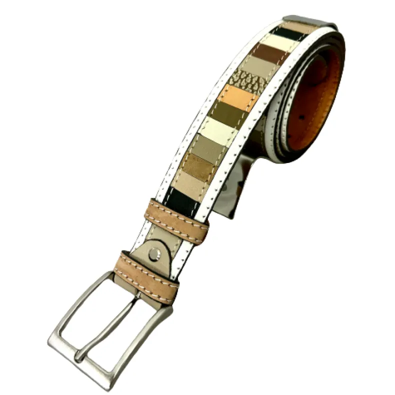 Multi 2 White Handcrafted Belt