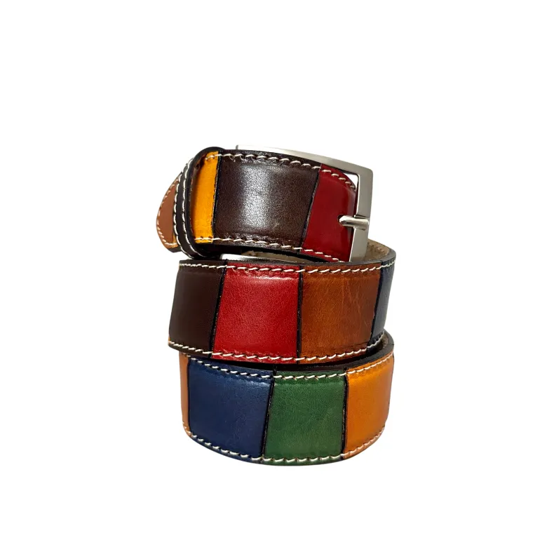 Patches – Multicolor Leather Belt