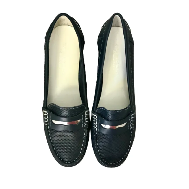 Perforated Blue Moccasin