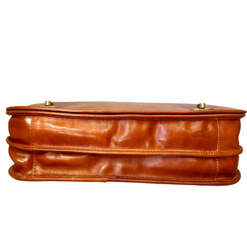 Professional Leather Briefcase With Twist Locks