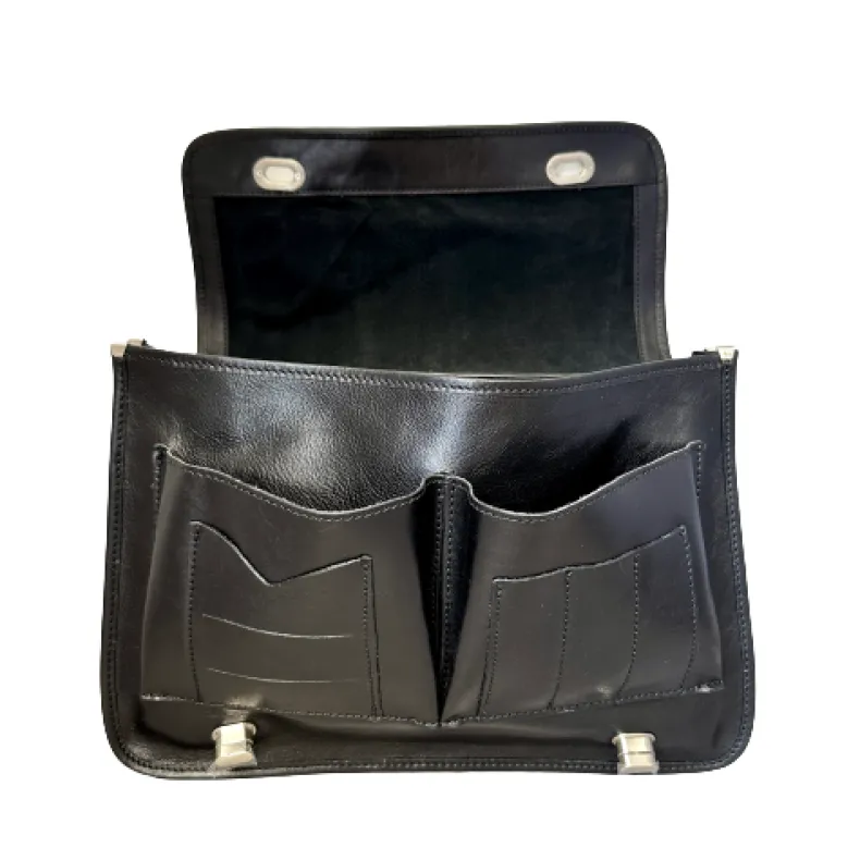 Professional Leather Briefcase With Twist Locks