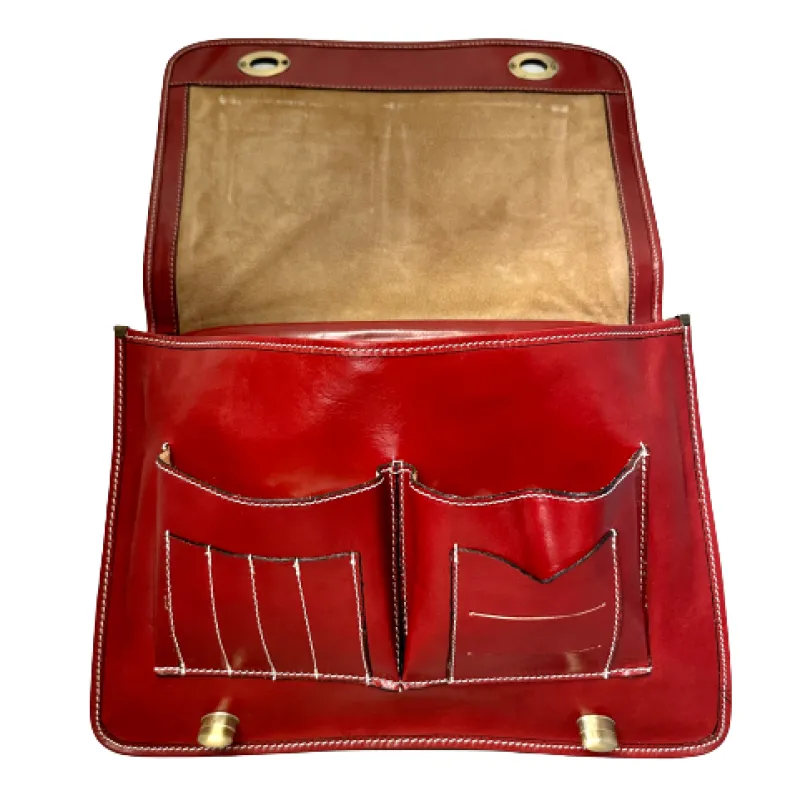 Professional Leather Briefcase With Twist Locks