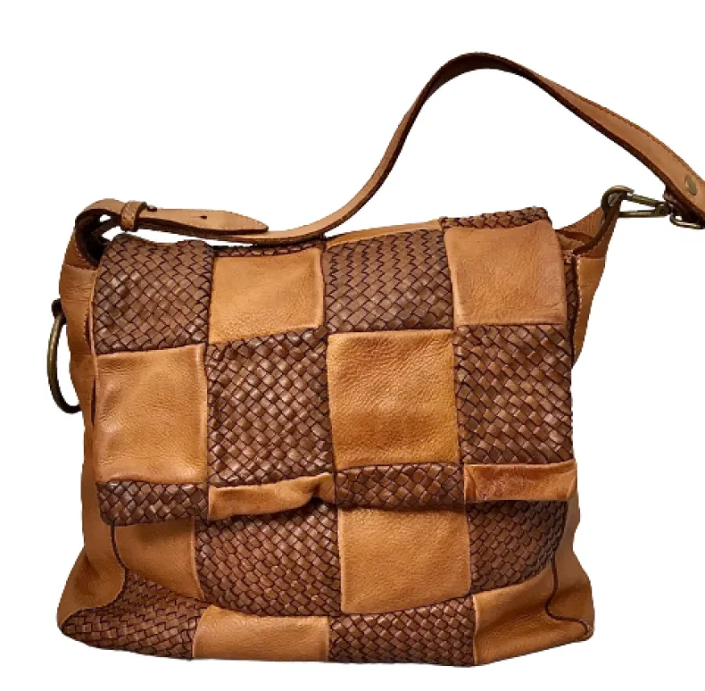 Quilted And Woven Effect Bag
