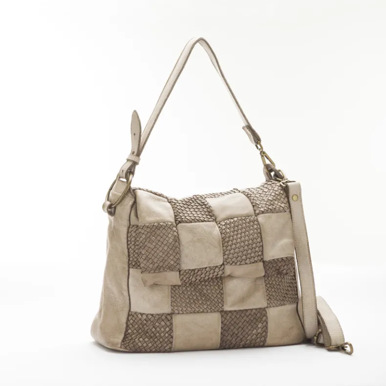 Quilted And Woven Effect Bag