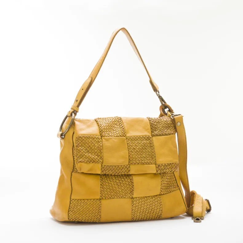 Quilted And Woven Effect Bag