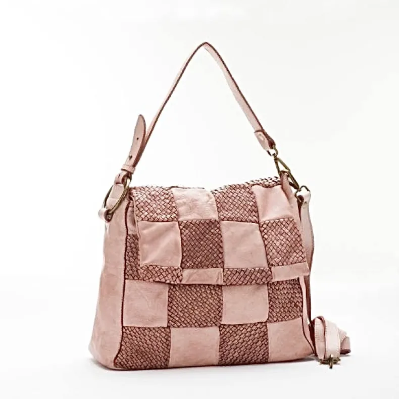 Quilted And Woven Effect Bag
