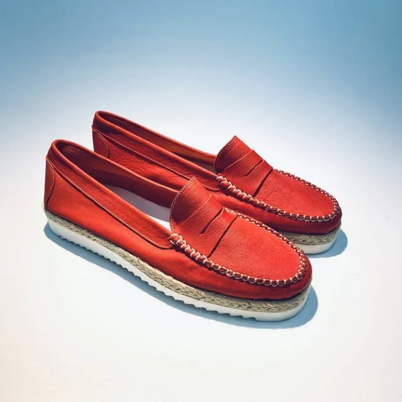 Red Summer Handmade Moccasin