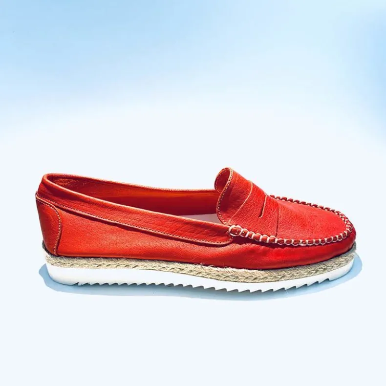 Red Summer Handmade Moccasin