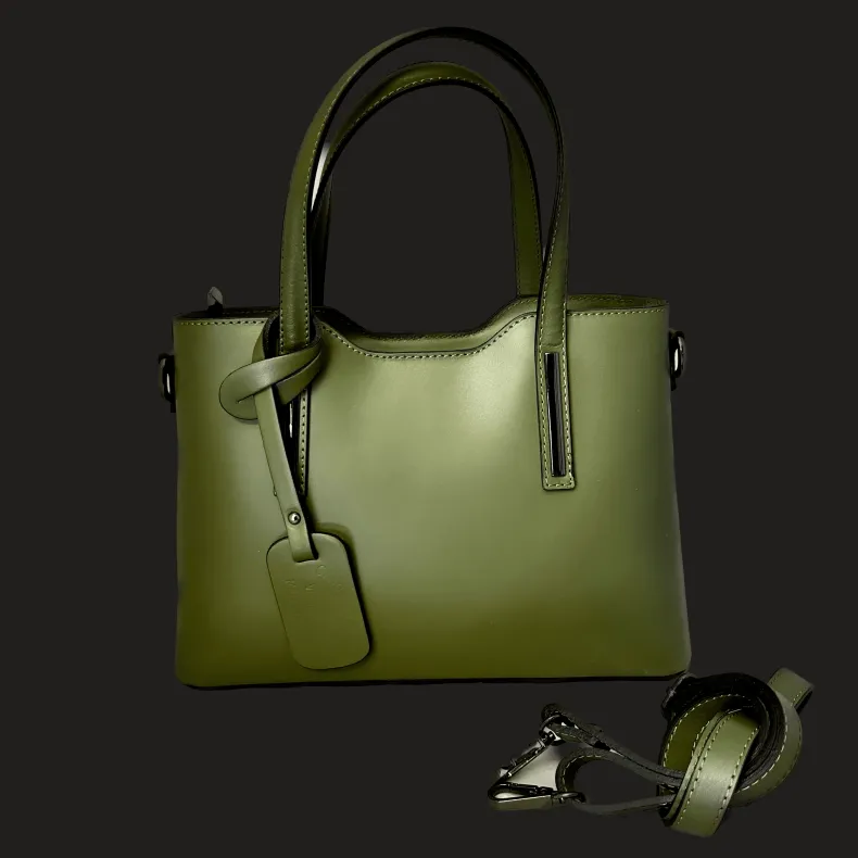 Rigid Handcrafted Bag In Smooth Leather