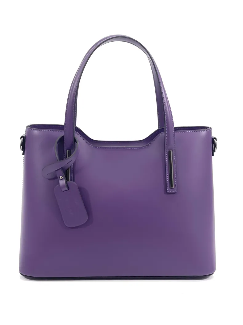 Rigid Handcrafted Bag In Smooth Leather